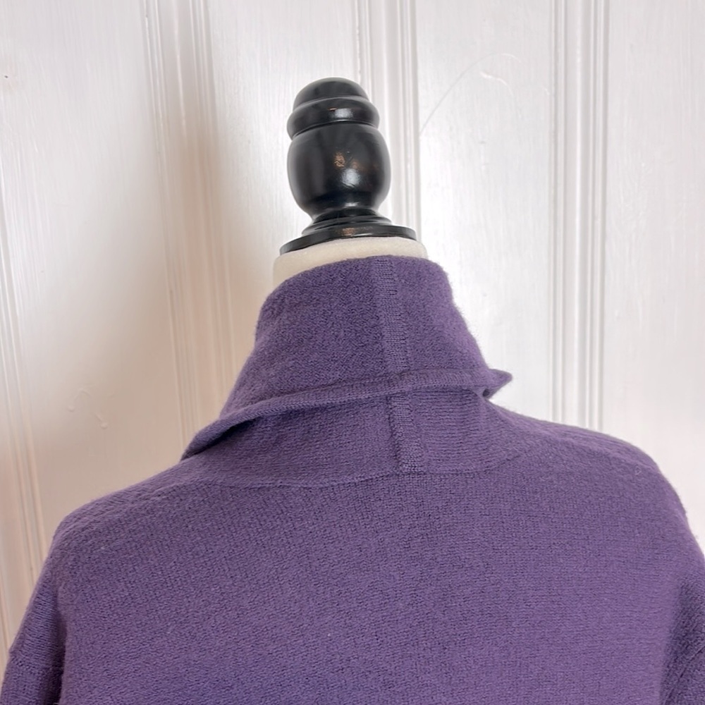 WORTH Vintage Long Cardigan Vest in Aubergine Purple – Size Small - Picture 6 of 8